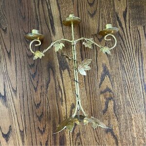 Gold Leaf Candle Holder